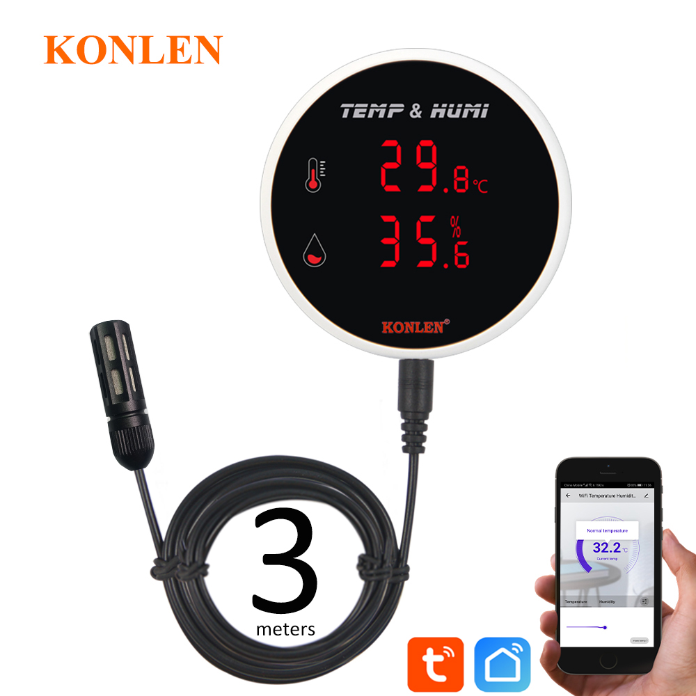 Tuya WIFI Temperature Humidity - Digital Hygrometer Probe avaliação e preço