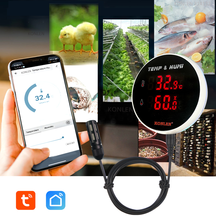 Tuya WIFI Temperature Humidity - Digital Hygrometer Probe avaliação e preço