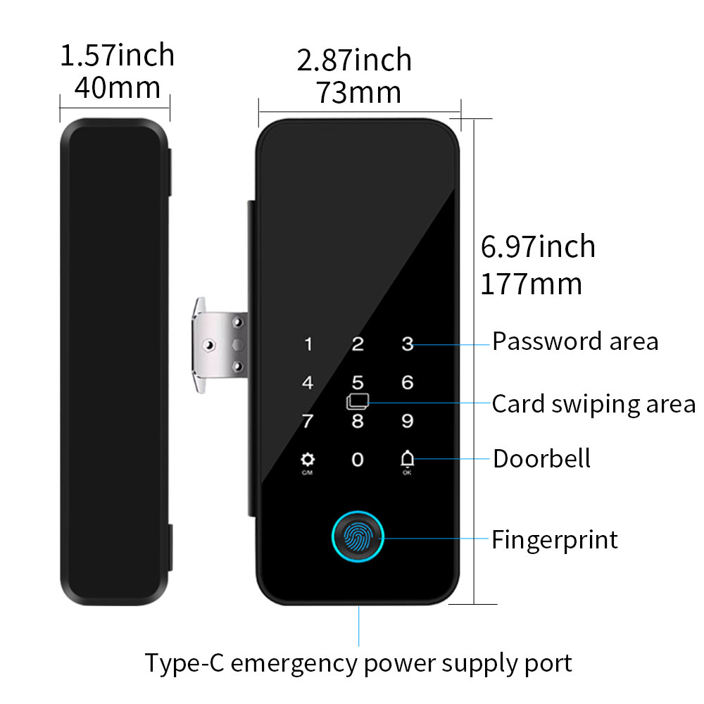 B16 Tuya APP Bluetooth Glass D - Glass Door Hinge avaliação e preço
