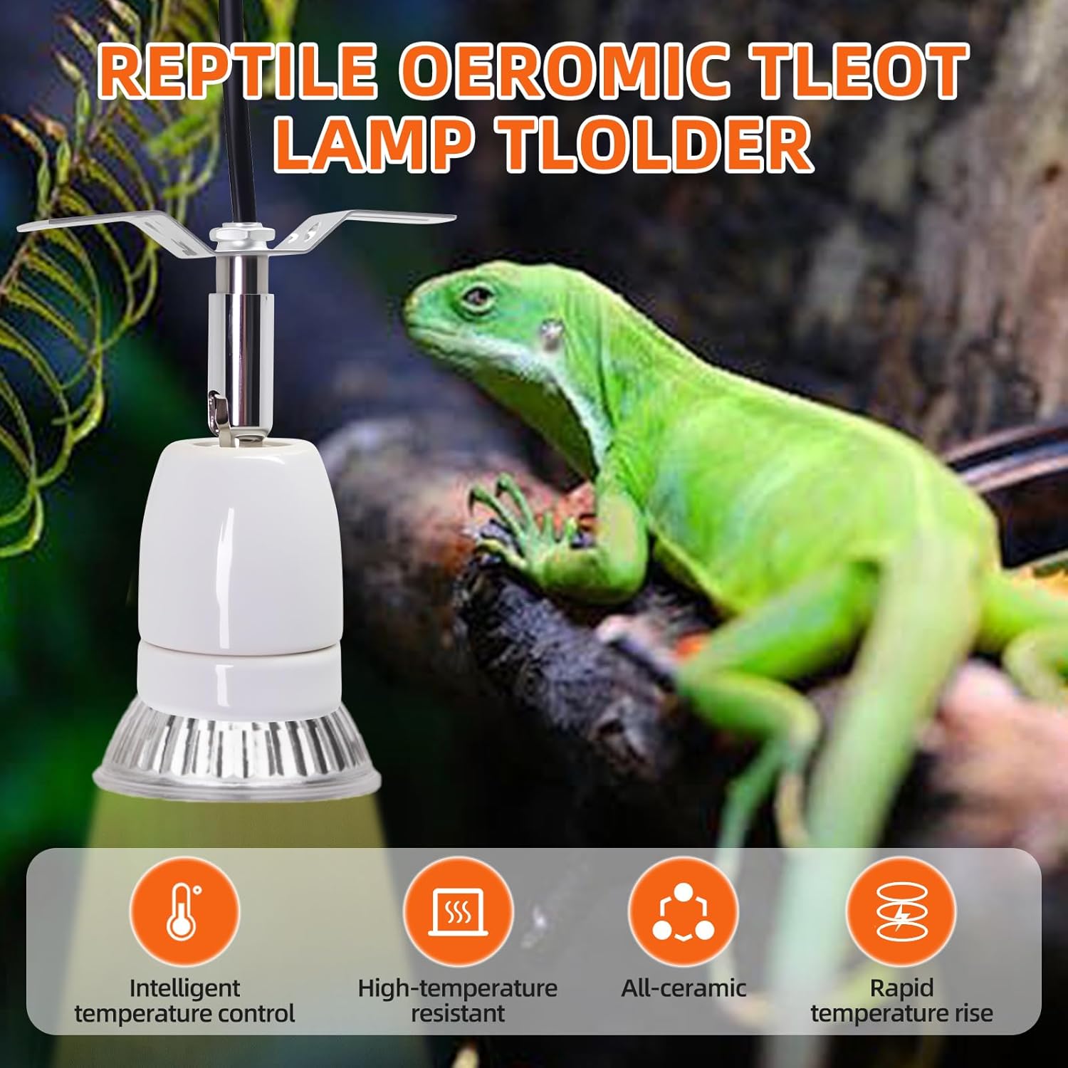 Reptile Heat Lamp Holder Heati - Ceramic Heat Emitter avaliação e preço