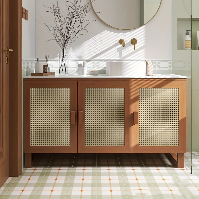 45cm Retro Rattan Pattern Self - Pvc Panel Background avaliação e preço