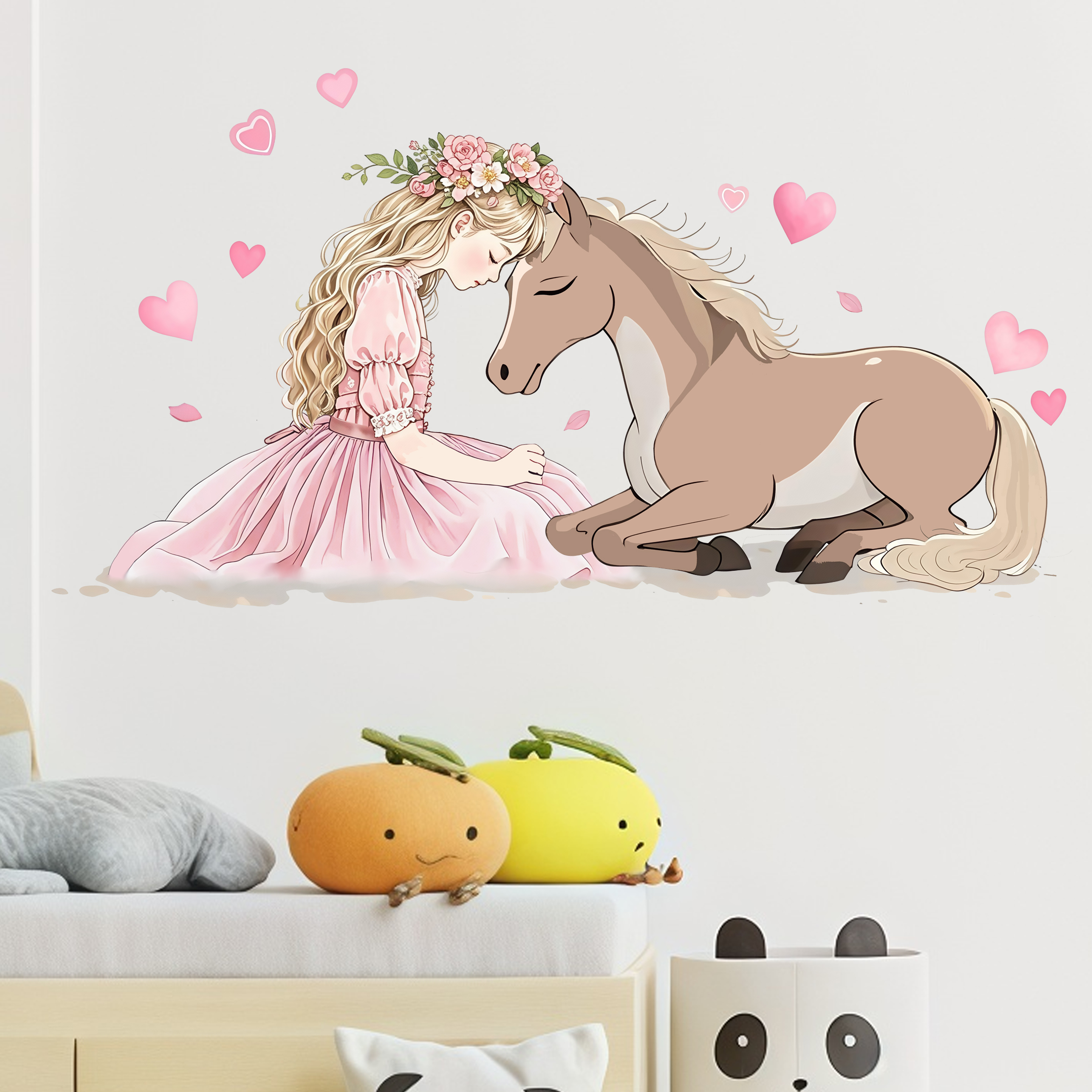 Romantic Horse Wall Stickers S - Pvc Panel Background avaliação e preço