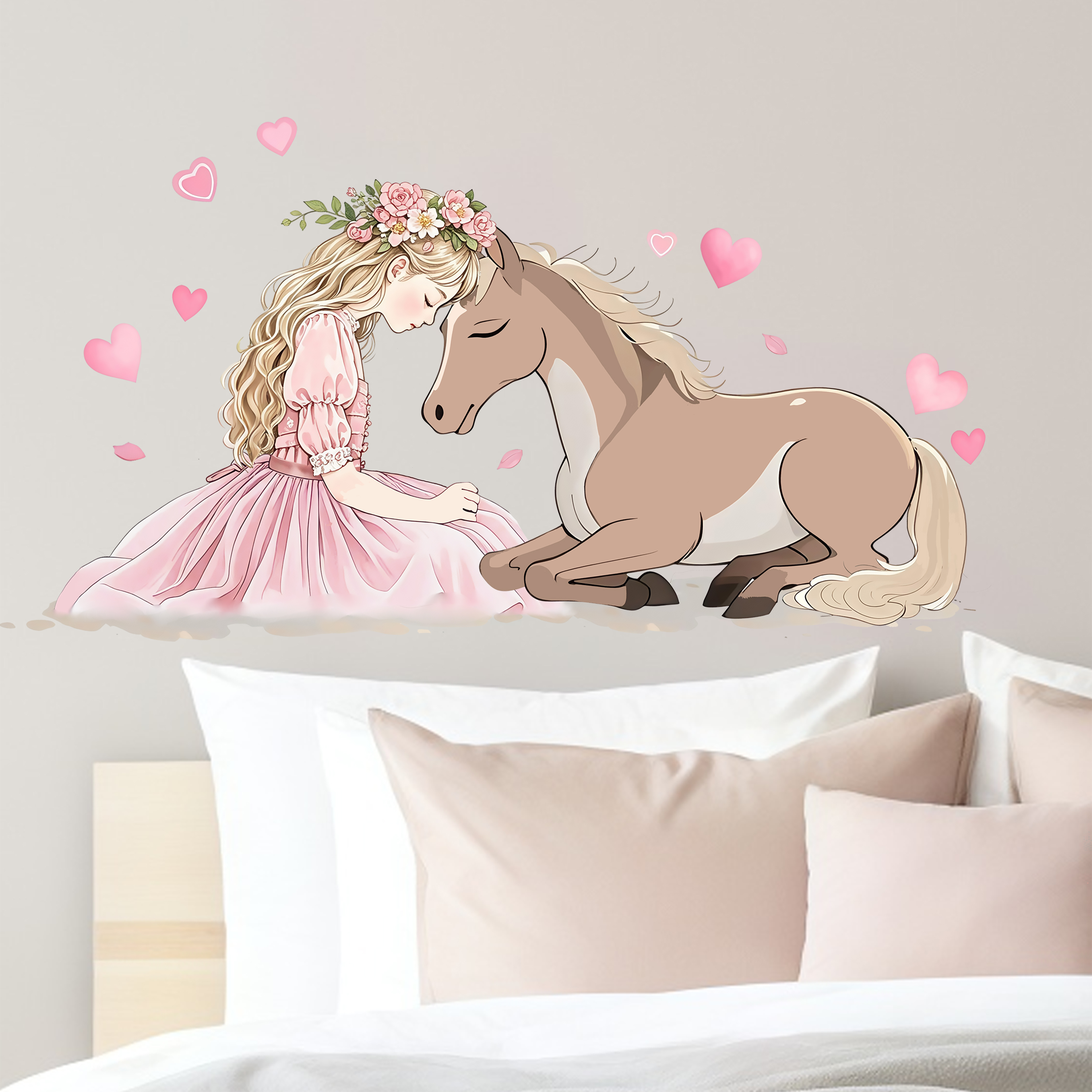 Romantic Horse Wall Stickers S - Pvc Panel Background avaliação e preço