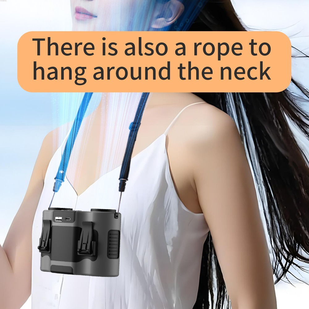 Portable Waist Clip Fan 5-spee - Timer Dual Outlet avaliação e preço