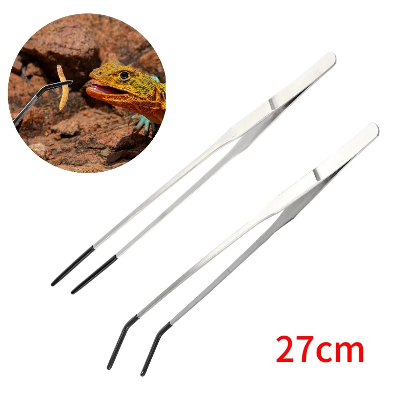 2pcs Bent Tip Tweezers For Cra - Feeding Tong Stainless avaliação e preço