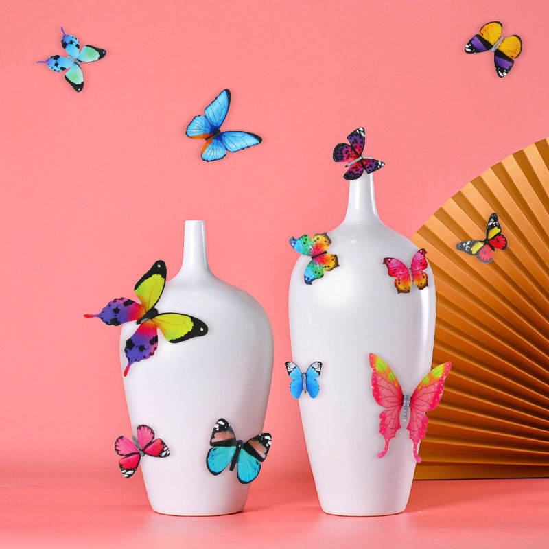 12Pcs 3D Butterfly Wall Sticke - Pvc Panel Background avaliação e preço