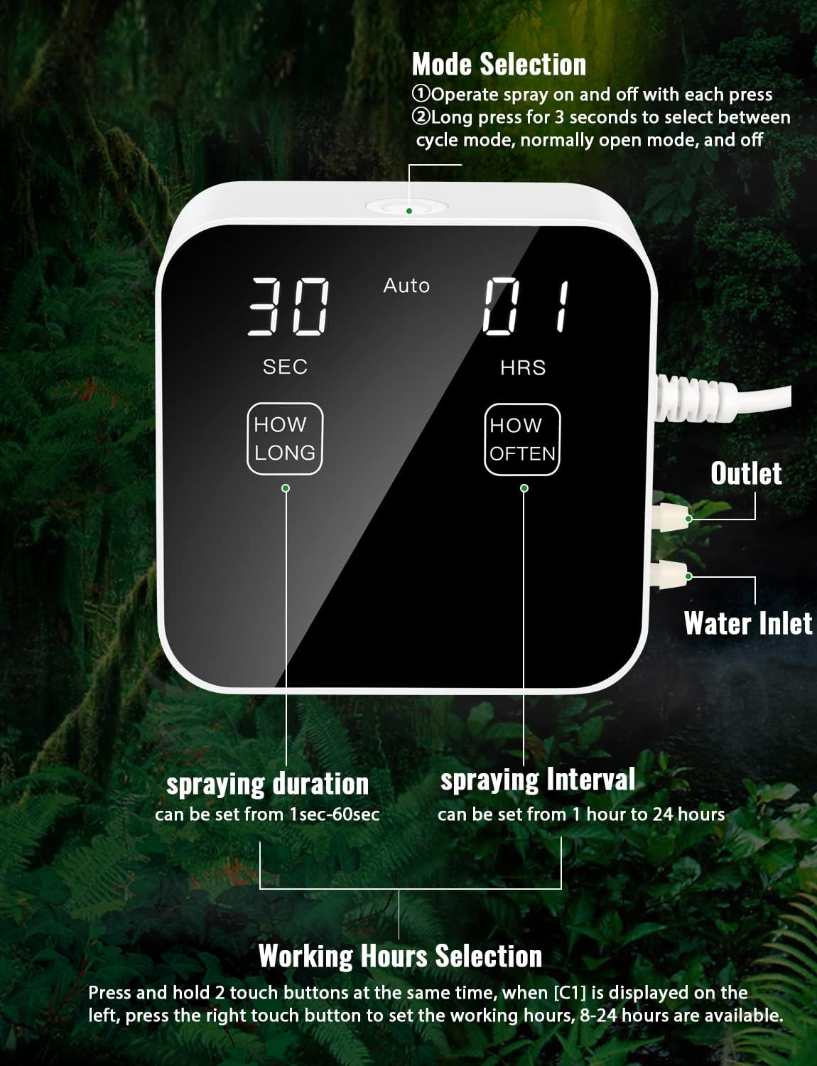 Automatic Rainforest Timing Sp - Misting Nozzle Reptile avaliação e preço