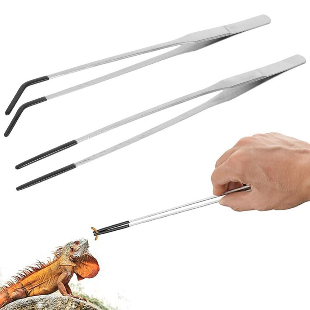 2Pcs Stainless Steel Aquarium  - Feeding Tong Stainless avaliação e preço