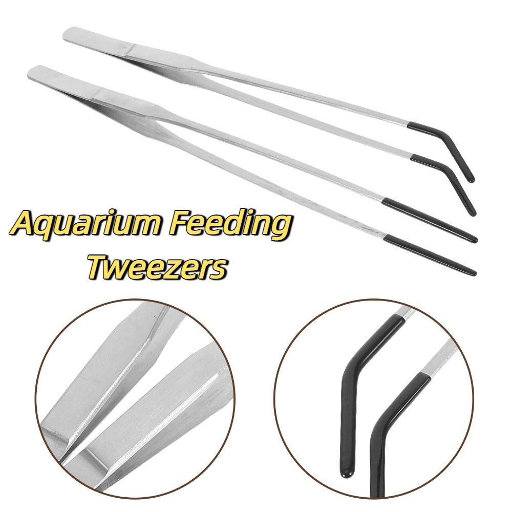 2Pcs Stainless Steel Aquarium  - Feeding Tong Stainless avaliação e preço