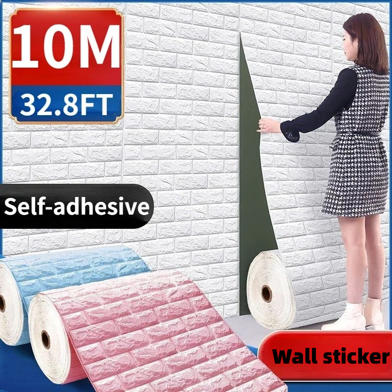 70cmx1/3/5/10M 3D Foam Brick W - Pvc Panel Background avaliação e preço