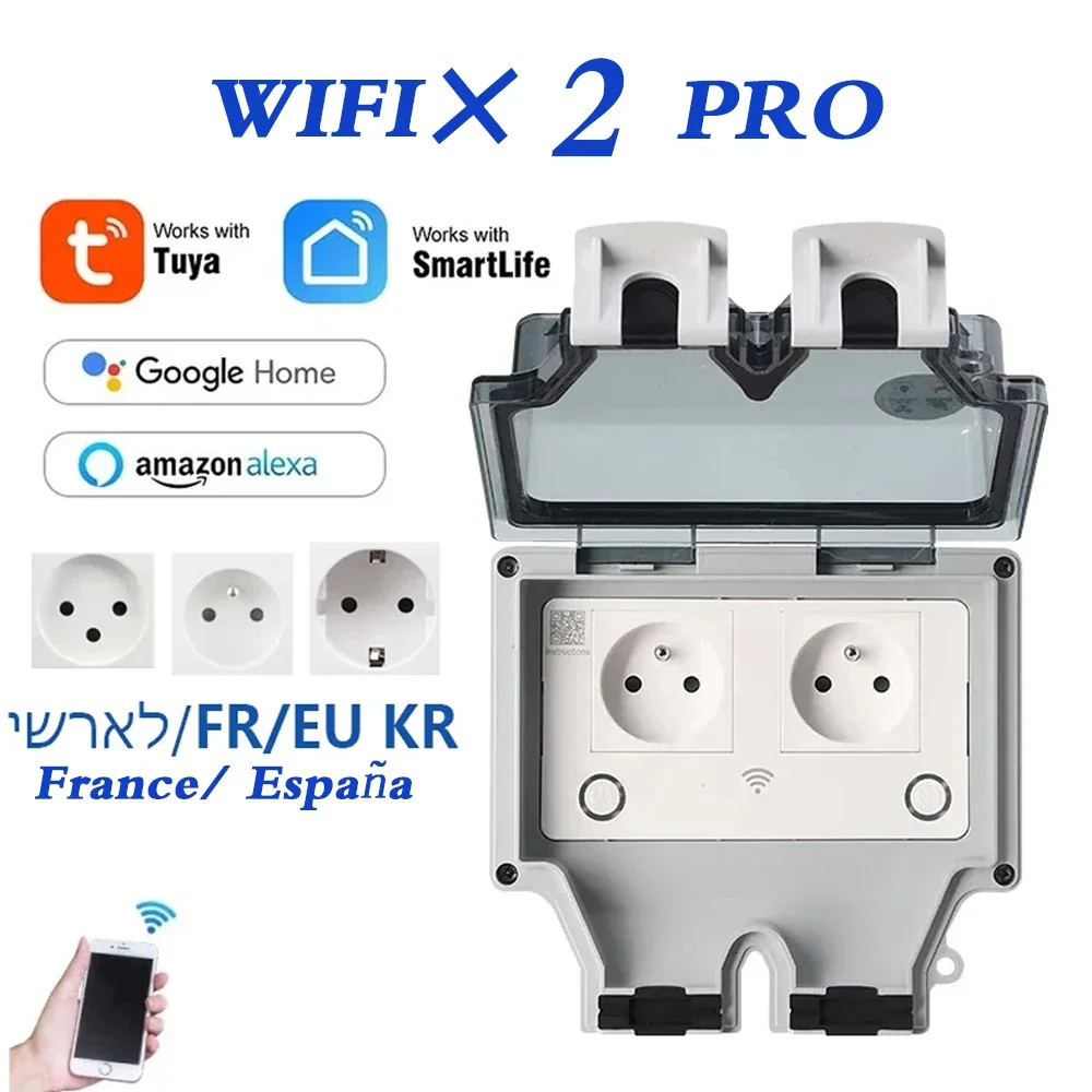 Tuya Waterproof Electrical Wal - Timer Dual Outlet avaliação e preço