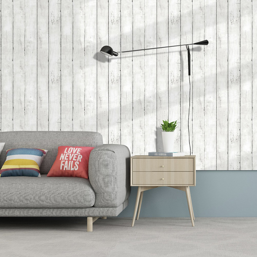 Retro Style White Wood Grain M - Pvc Panel Background avaliação e preço