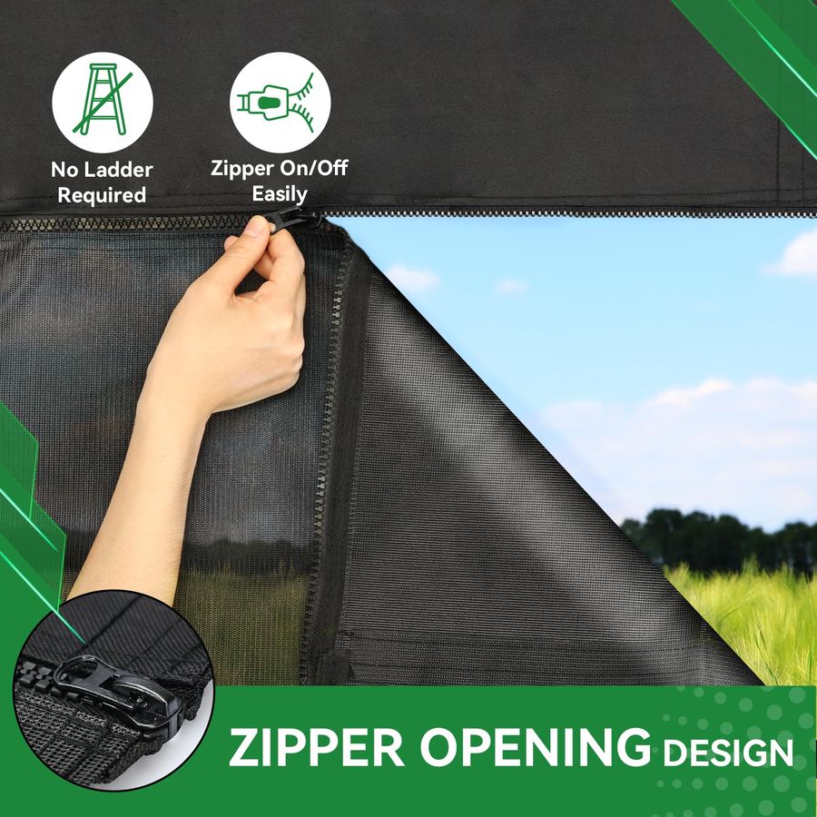 Awning Shade Screen with Zippe - Screen Top Mesh avaliação e preço