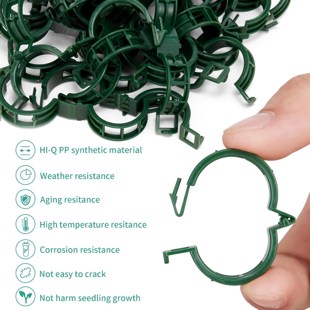 100 Pcs Plant Support Clips fo - Vine Climbing Plastic avaliação e preço