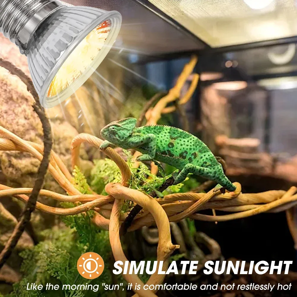 25/50/75W UVB Reptile Lamp Bul - Calcium Powder Reptile avaliação e preço