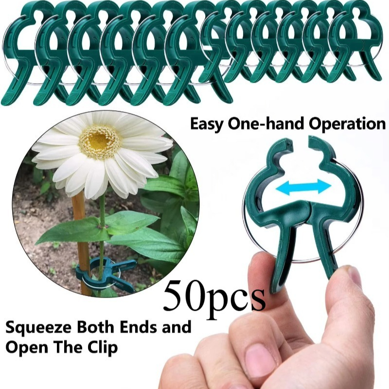 50 Reusable Plant Fixed Clips, - Vine Climbing Plastic avaliação e preço