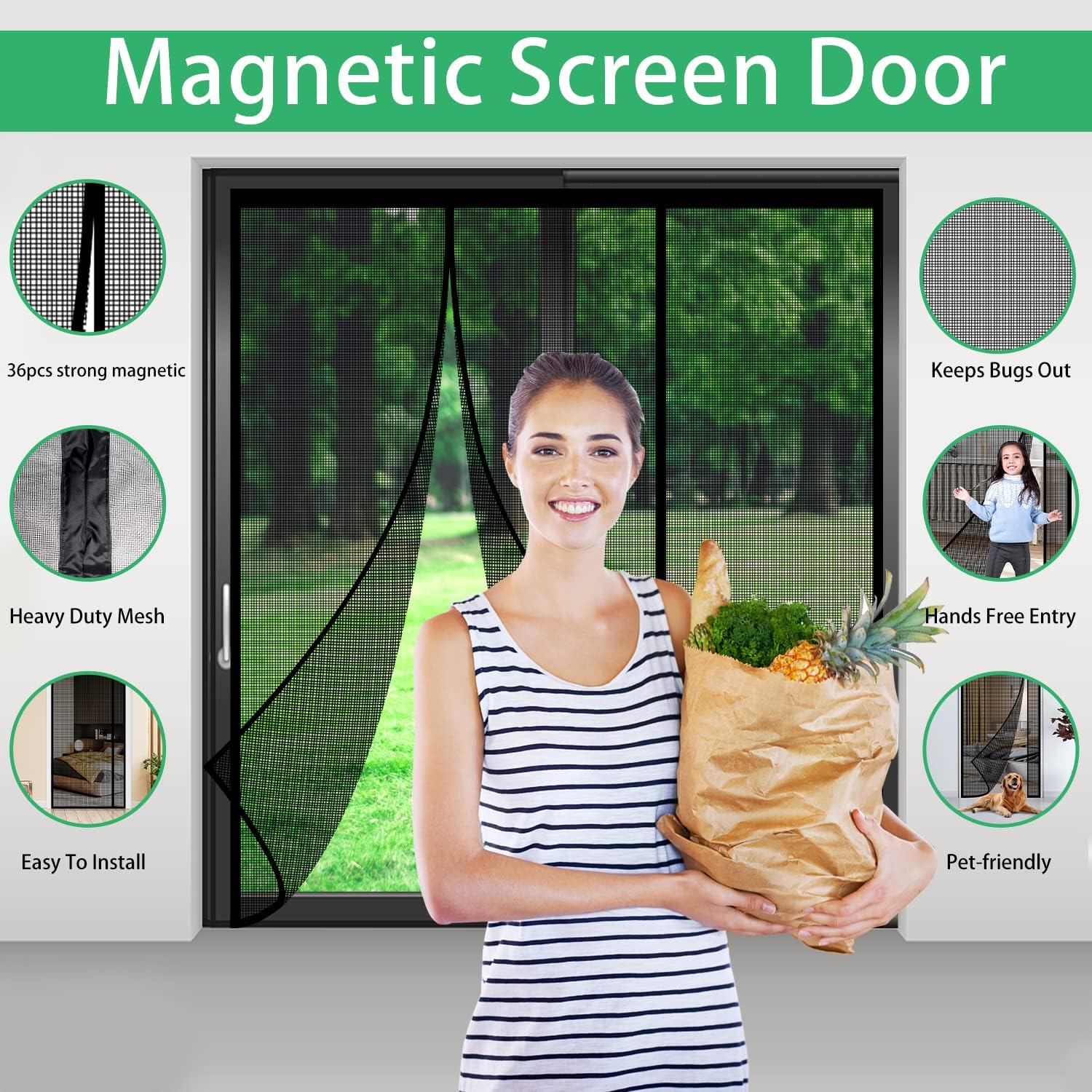 Fiberglass Magnetic Screen Doo - Screen Top Mesh avaliação e preço