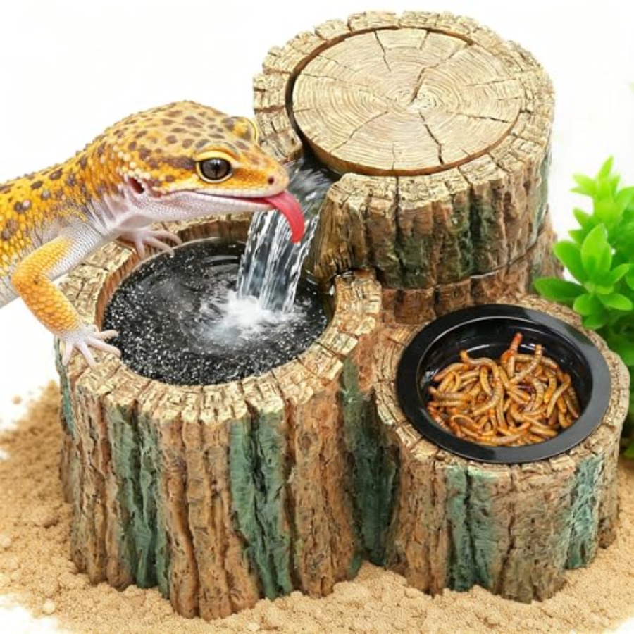 2 in 1 Reptile Water Fountain  - Water Dish Reptile avaliação e preço