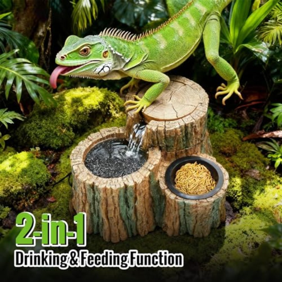 2 in 1 Reptile Water Fountain  - Water Dish Reptile avaliação e preço