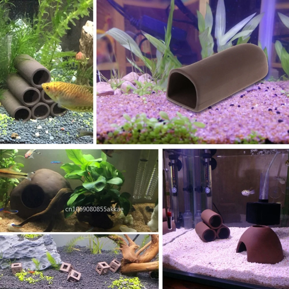 1pc Fish Tank Cave Aquarium Ac - Hide Cave Ceramic avaliação e preço